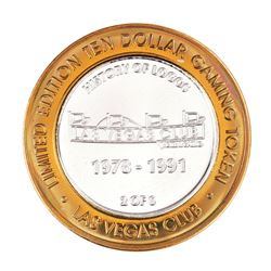 .999 Silver Las Vegas Club Nevada $10 Casino Limited Edition Gaming Token