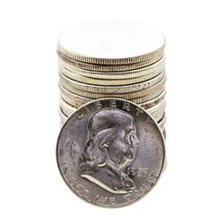 Roll of (20) Brilliant Uncirculated 1957 Franklin Half Dollar Coins