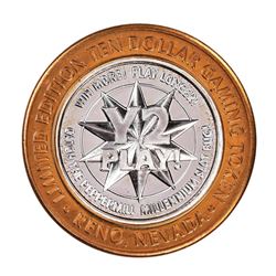 .999 Silver Peppermill Hotel Casino Reno, NV $10 Casino Limited Edition Gaming Token