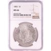Image 1 : 1883 $1 Morgan Silver Dollar Coin NGC MS66
