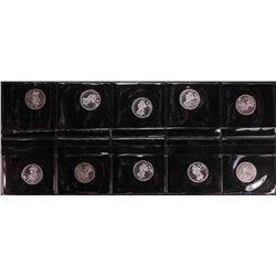 Lot of (10) Disney Mickey & Minnie Mouse Golfer 1/20 oz. .999 Fine Silver Coin Rounds