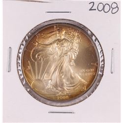 2008 $1 American Silver Eagle Coin Amazing Toning