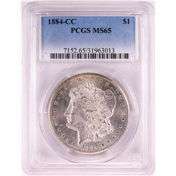 1884-CC $1 Morgan Silver Dollar Coin PCGS MS65