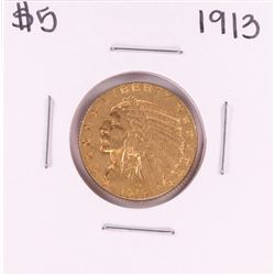 1913 $5 Indian Head Half Eagle Gold Coin