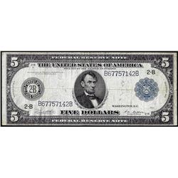 1914 $5 Federal Reserve Note New York
