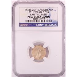 2011-W $5 Proof American Gold Eagle Coin NGC PF69 Ultra Cameo Early Releases