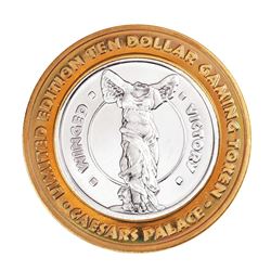 .999 Silver Caesars Palace Las Vegas, Nevada $10 Casino Limited Edition Gaming Token