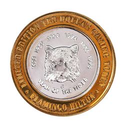 .999 Silver Flamingo Hilton Reno, Nevada $10 Casino Limited Edition Gaming Token