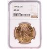 Image 1 : 1898-S $20 Liberty Head Double Eagle Gold Coin NGC MS61