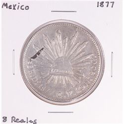 1877 Mexico 8 Reales Silver Coin