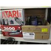 Image 1 : BOX WITH ASSORTED ATARI GAMES, ATARI 2600, ASSORTED CONTROLLER ETC.