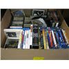 Image 1 : BOX OF MISC DVDS, CDS, CASSETTES ETC.