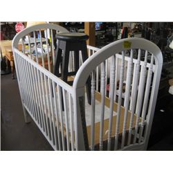 BLACK STOOL, WHITE STORKCRAFT CRIB