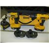 Image 1 : DEWALT 18 VOLT CORDLESS DRILL WITH 2 BATTERIES, CHARGER, IMPACT GUN & DRILL