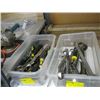 Image 1 : 2 PLASTIC BINS WITH MISC WRENCHES, SCREWDRIVERS ETC.