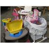 Image 1 : 1 LOT OF KIDS TOYS, CRIB & HIGHCHAIR