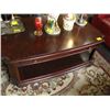 Image 1 : DARK WOOD COFFEE TABLE WITH DRAWER