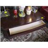 Image 2 : DARK WOOD COFFEE TABLE WITH DRAWER