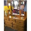 Image 1 : 7 DRAWER WOODEN MIRRORED DRESSER