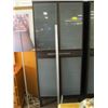 Image 1 : GLASS DOORED 4 DOOR SINGLE DRAWER OPAQUE GLASS CABINET