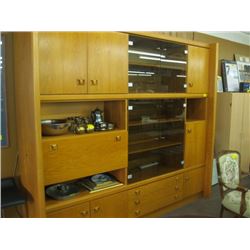LARGE TEAK WALL UNIT