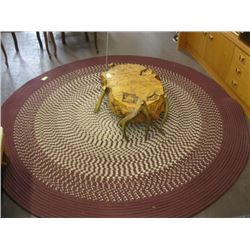 7' ROUND BRAIDED AREA CARPET