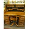 Image 1 : ANTIQUE ROLL TOP DESK WITH MATCHING CHAIR
