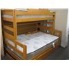 Image 1 : SET OF BUNK BEDS WITH DOUBLE & SINGLE MATTRESSES