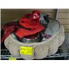 Image 1 : SMALL PET BED, ASSORTED SWEATERS, BOWLS ETC.