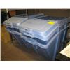Image 1 : A LOT OF BLUE PLASTIC BINS WITH COVERS