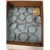 Image 1 : BOX OF SILVER COLOR BRACELETS, BELT BUCKLE