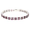 Image 2 : Natural Marquise Pink Rhodolite Garnet  Bracelet