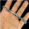 Image 3 : Natural  Aaa Neon Blue Apatite Bracelet