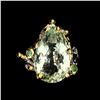 Image 1 : Natural Handmade 21x13mm Green Amethyst Emerald Ring