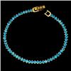 Image 1 : Natural Brzail Blue Rare Apatite Bracelet