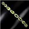 Image 1 : Natural Oval Cut 7x5mm Top Rich Green Peridot Bracelet