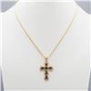 Image 1 : BEAUTIFUL 14 KT GOLD PLATED CROSS PENDANT