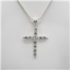 Image 2 : AMAZING 12.50 CT SWISS BLUE TOPAZ CROSS PENDANT