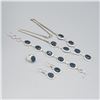 Image 1 : Lovely 4 Piece Blue Sapphire Jewelry Set
