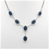 Image 3 : Lovely 4 Piece Blue Sapphire Jewelry Set