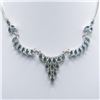 Image 2 : SWISS BLUE TOPAZ 159 CTTW NECKLACE AND EARRING SET