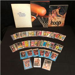 VINTAGE BASKETBALL YEARBOOK/ TRADING CARDS LOT