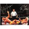Image 1 : HULK HOGAN & RICK FLAIR DUAL SIGNED 8 X 10 WRESTLING PHOTO (PSA/DNA COA)