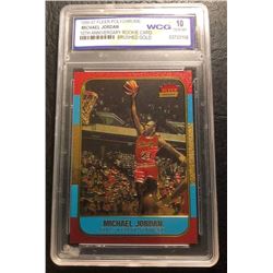 1996-97 FLEER POLYCHROME MICHAEL JORDAN 10th ANNIVERSARY Rookie Card BRUSHED GOLD (10 GEM MINT)