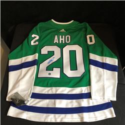 SEBASTIAN AHO SIGNED HARTFORD WHALERS ADIDAS JERSEY (AJ SPORTS COA)