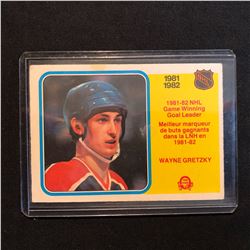 1982 O-PEE-CHEE #242 WAYNE GRETZKY Game Winning Goal Leader (1981-82)