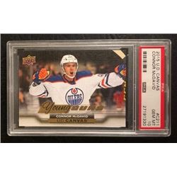 2015 UD CANVAS #C211 CONNOR McDAVID YOUNG GUNS (GEM MINT 10)