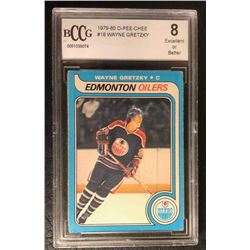 1979-80 O-PEE-CHEE #18 WAYNE GRETZKY RC (BCCG 8 EXCELLENT)