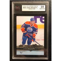 2014-15 UPPER DECK #223 LEON DRAISAITL RC (10 GEM MINT)