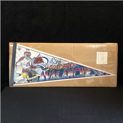 COLORADO AVALANCHE TEAM SIGNED PENNANT w/ FORSBERG, DRURY, HARTLEY + MORE